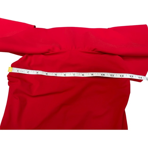 Karla Colletto Red Off Shoulder One Piece Swimsuit – Size 6 | Designer Swimwear - Picture 10 of 15